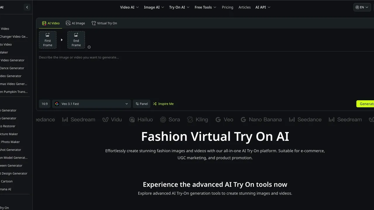 AI Try On — AI-powered virtual try-on images and fashion videos