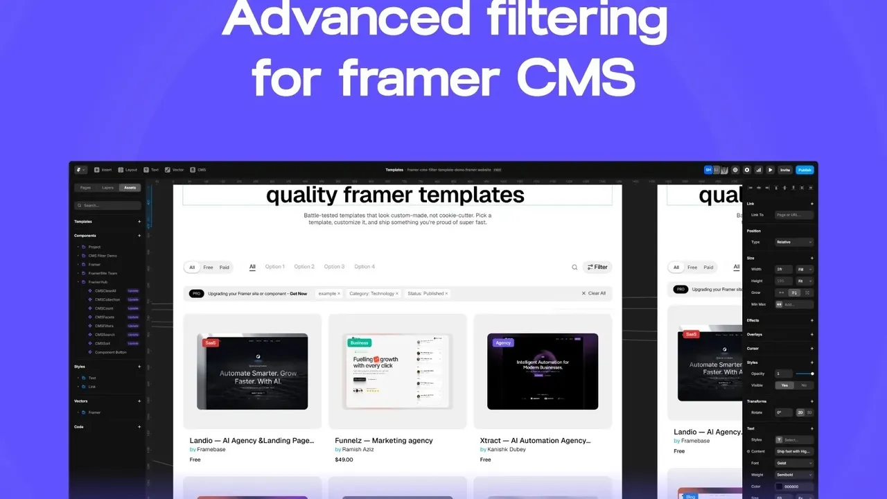 FramerHub — FramerHub is a marketplace for everything Framer - plugins, templates, and code components