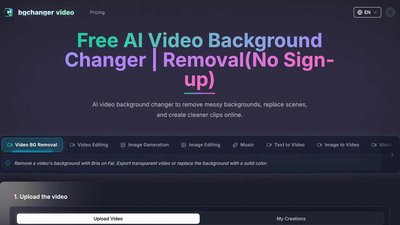 BGChanger AI — Remove or replace video backgrounds with AI
