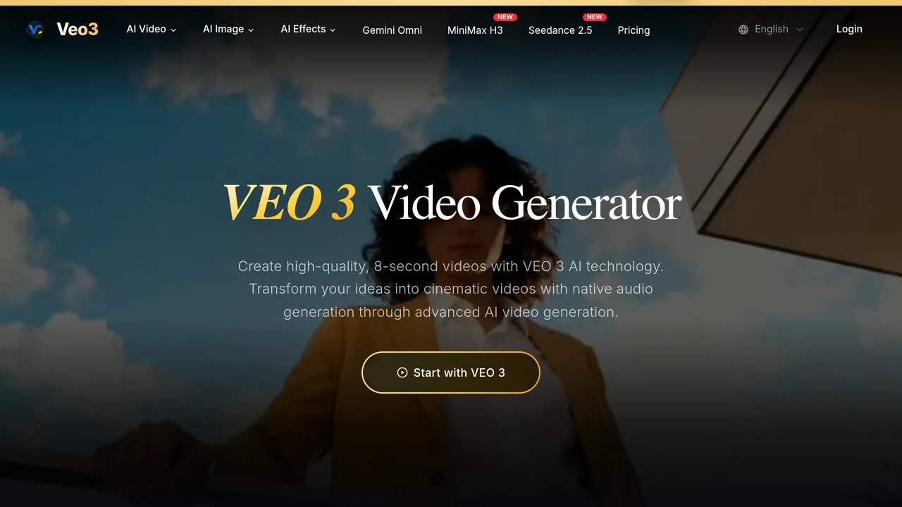 Veo 3 Video Generator — Create stunning, cinematic videos with Veo 3, an advanced AI video generator powered by Google DeepMind, enabling users to generate high-quality videos from text and images.
