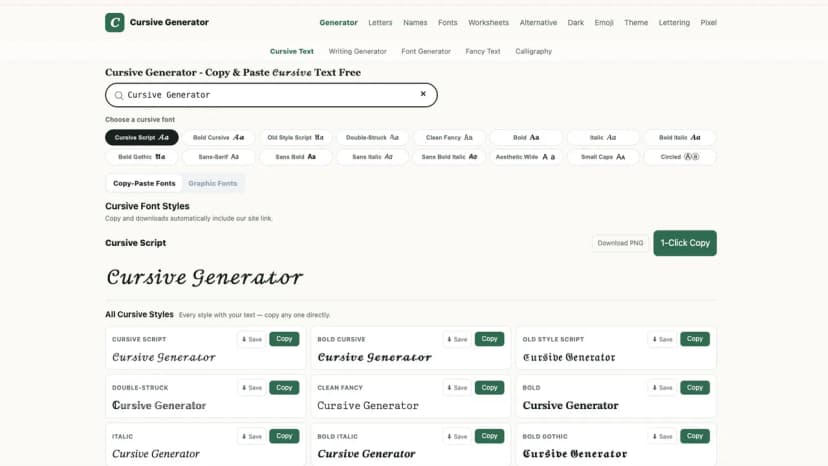 Cursive Generator thumbnail