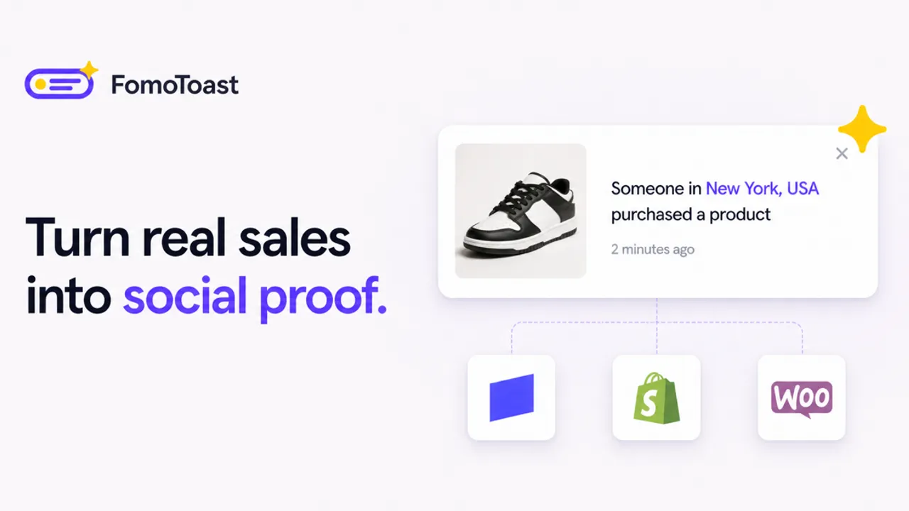 FomoToast — Turn Visitors Into Customers With Social Proof