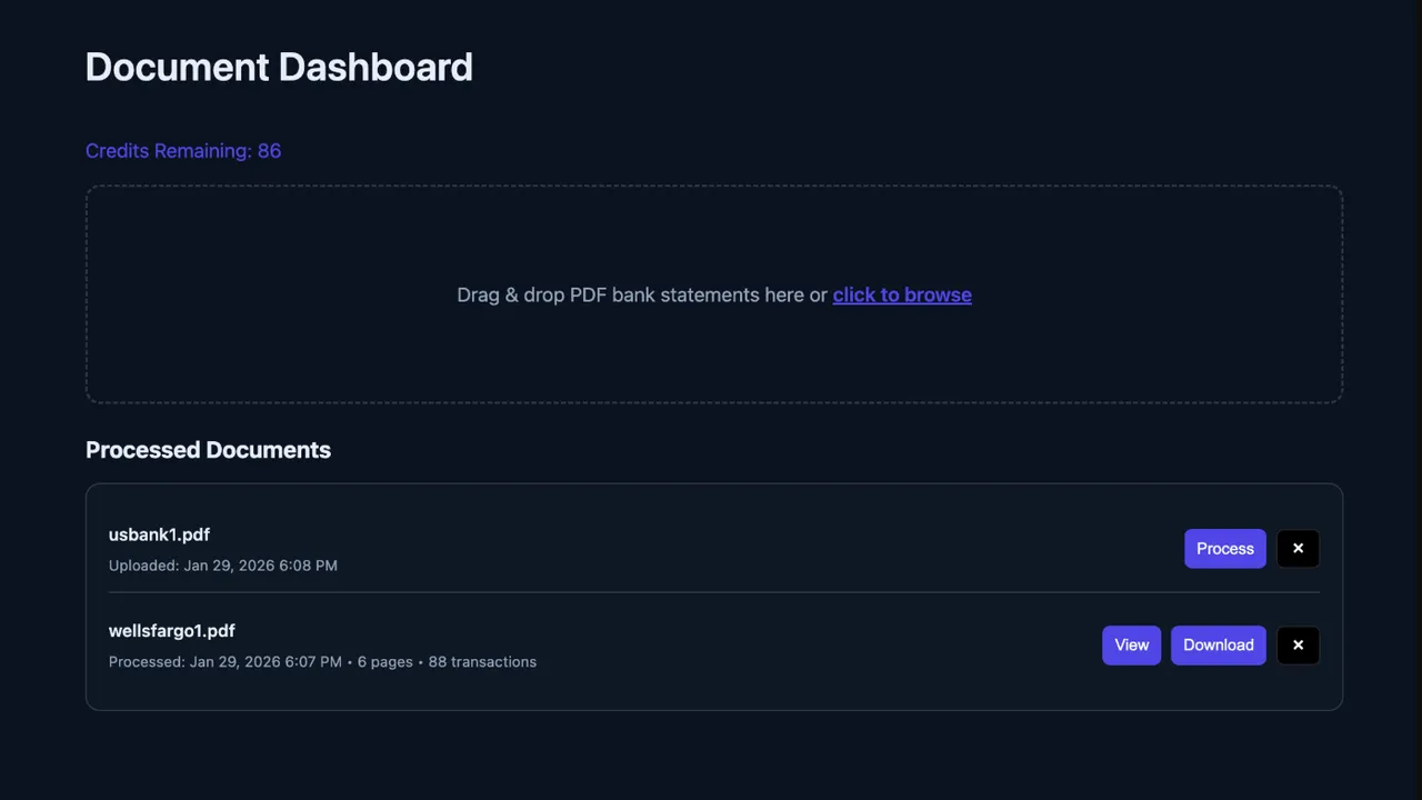 Bank Statement Boss — Leverage AI to quickly convert PDF bank statements into structured spreadsheets. Extracted transactions can then be imported to popular accounting platforms like Quickbooks.
