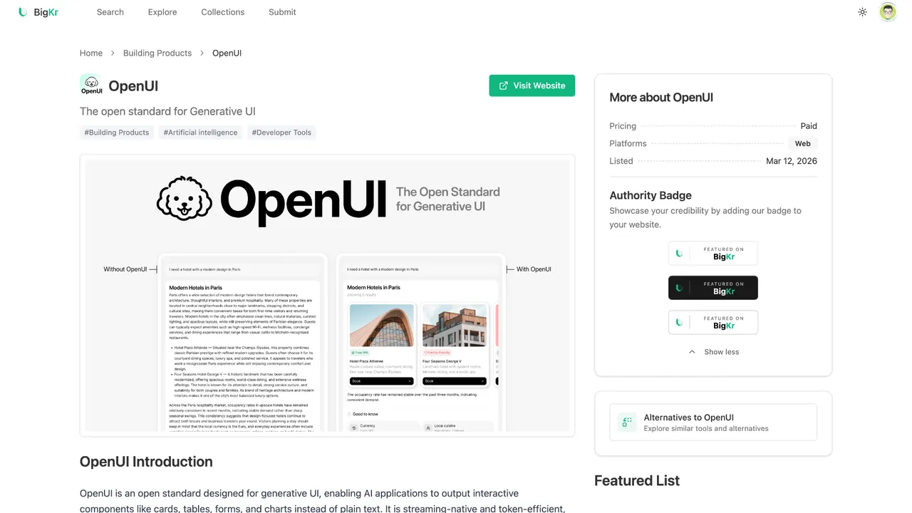 BigKr — BigKr is a curated directory for discovering powerful