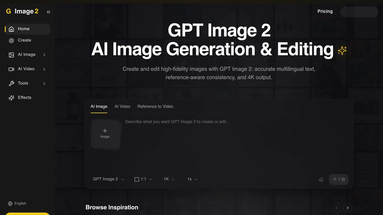 GPT Image 2 - Advanced Image 2 — Create and edit high-fidelity images with GPT Image 2, featuring accurate multilingual text, reference-aware consistency, and 4K output.