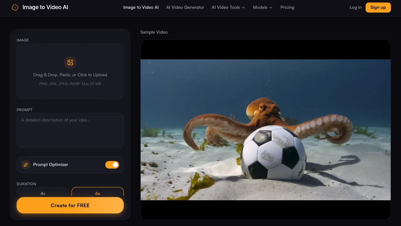 Image to VideoAI — Transform photos into stunning videos with our free image to video AI generator. Upload an image, add a prompt, and create AI-powered animations in seconds — no sign-up required.