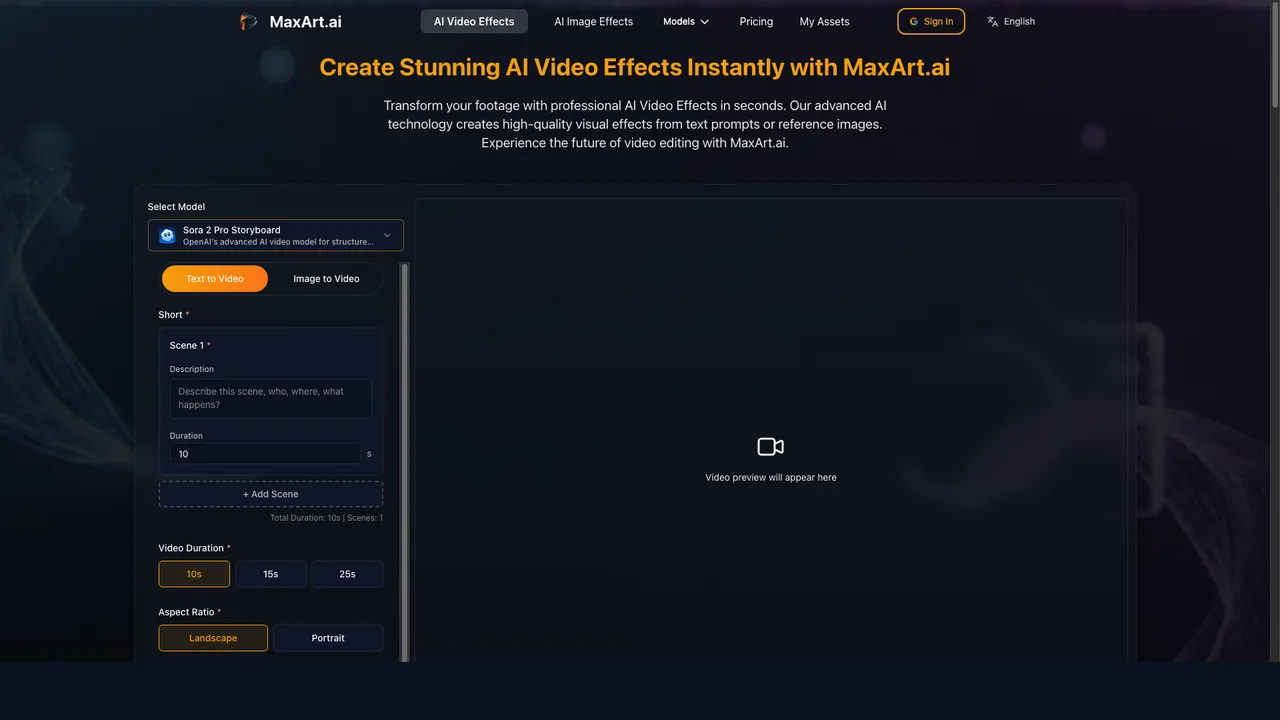 Maxart — Turn text or a photo into stunning AI video & image effects in seconds!