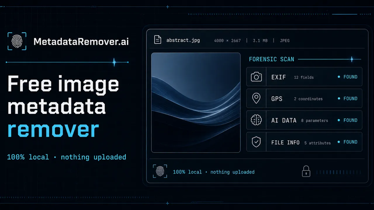 MetadataRemover.ai — Remove file metadata privately in your browser.