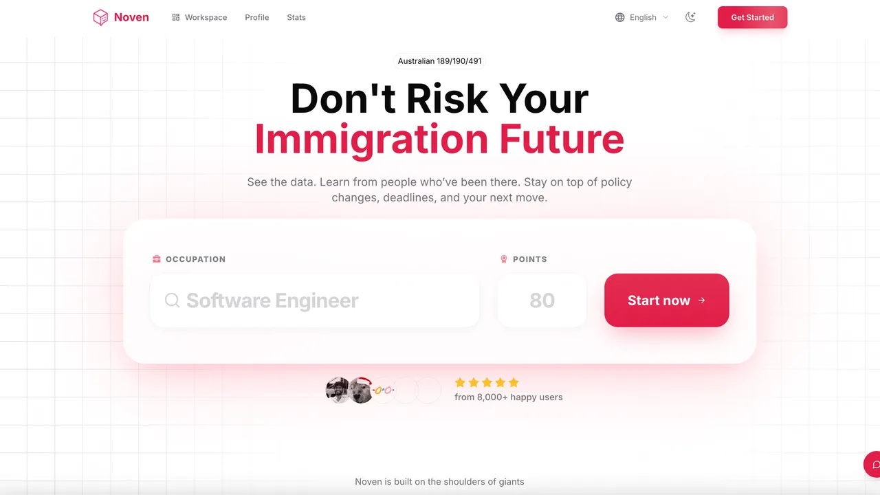 NovenAI — NovenAI is an AI-powered platform for Australian skilled migration. It combines official data, profile-based insights, and personalized AI guidance to help users understand