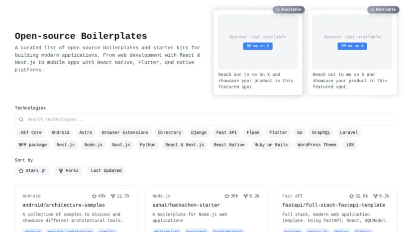 Opensource Boilerplates thumbnail
