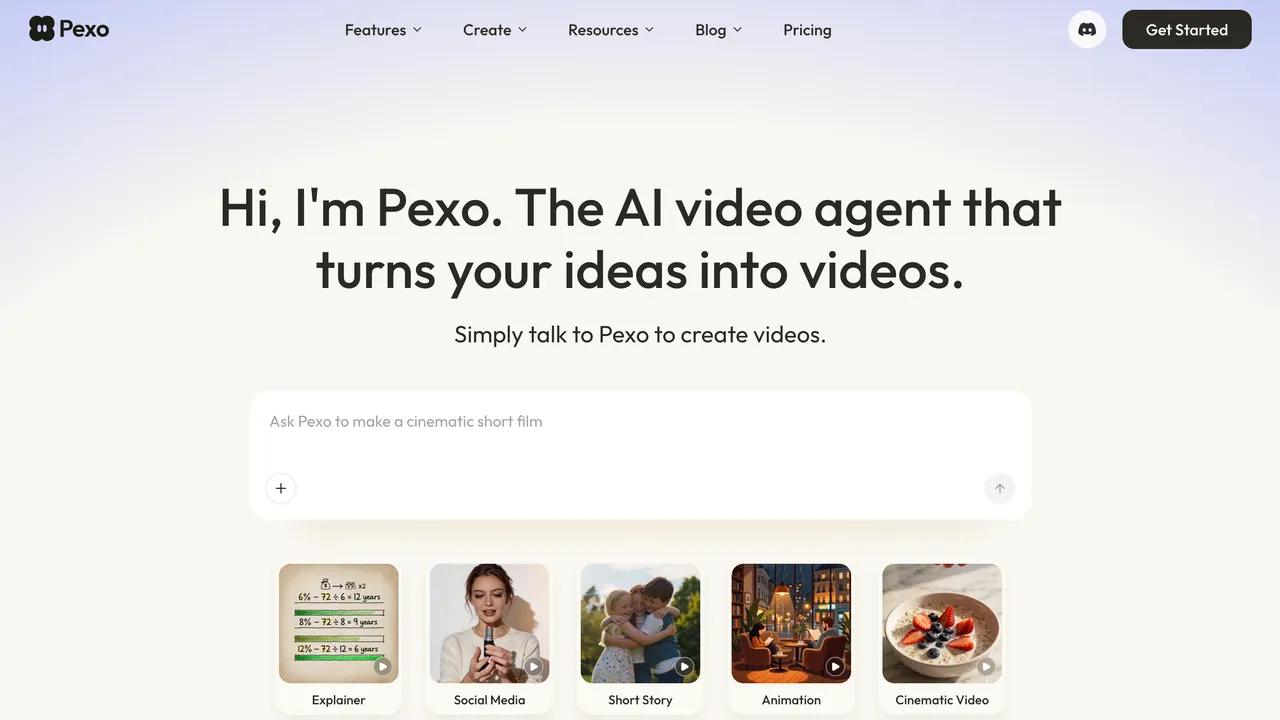 Pexo — Pexo is an AI video agent that turns natural language descriptions into polished, ready-to-post videos — no prompts, no editing skills, no learning curve.