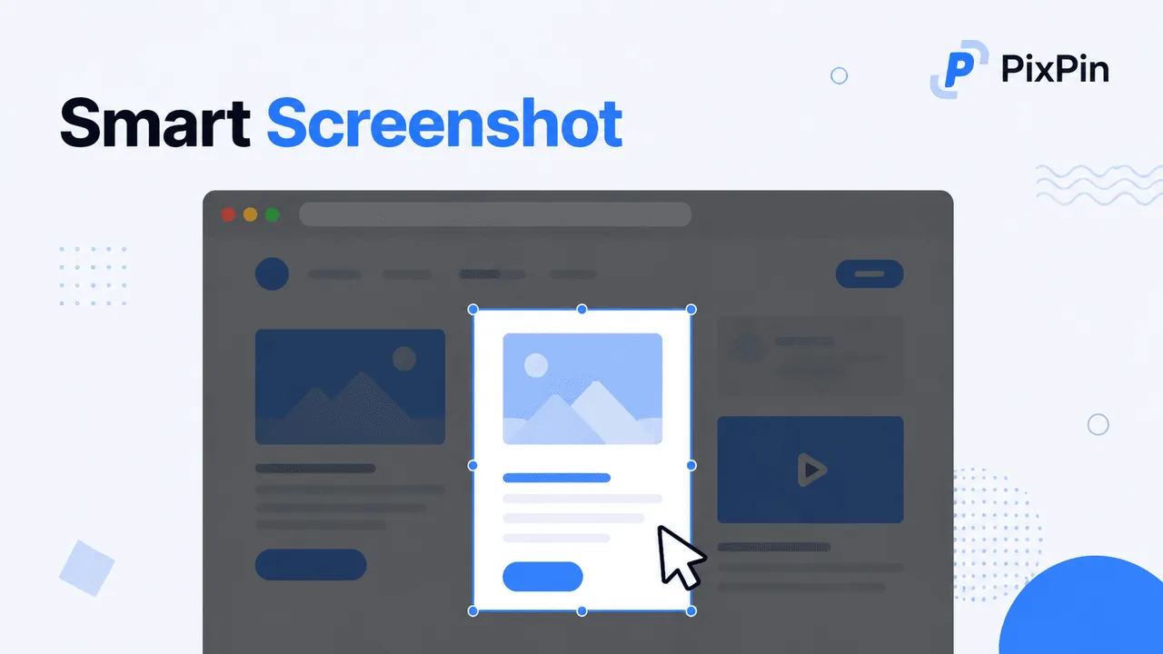 PixPin — An all-in-one productivity tool featuring smart screenshots, scrolling capture, screen recording, image pinning, and accurate offline OCR.
