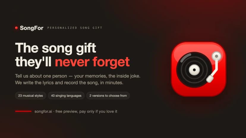 SongFor - Personalized Song Gift thumbnail