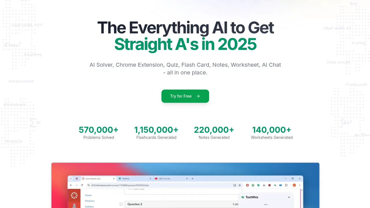 Testwhiz — The Everything AI to Get Straight A's in 2025