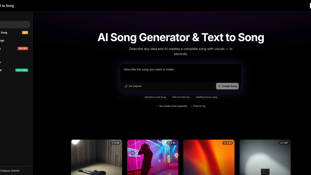 Text to Song AI — Transform your written ideas into professional-quality music instantly with Text to Song AI. Our advanced generative engine creates custom songs from simple text prompts.