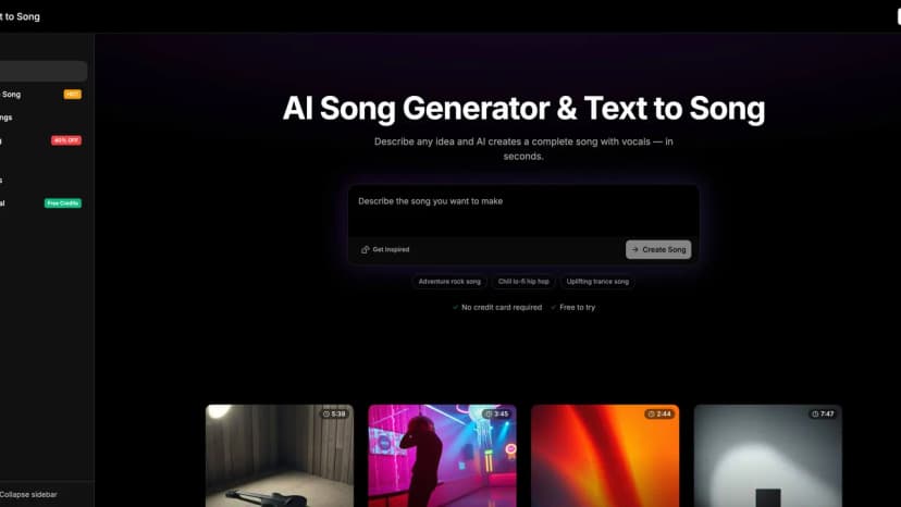 Text to Song AI thumbnail