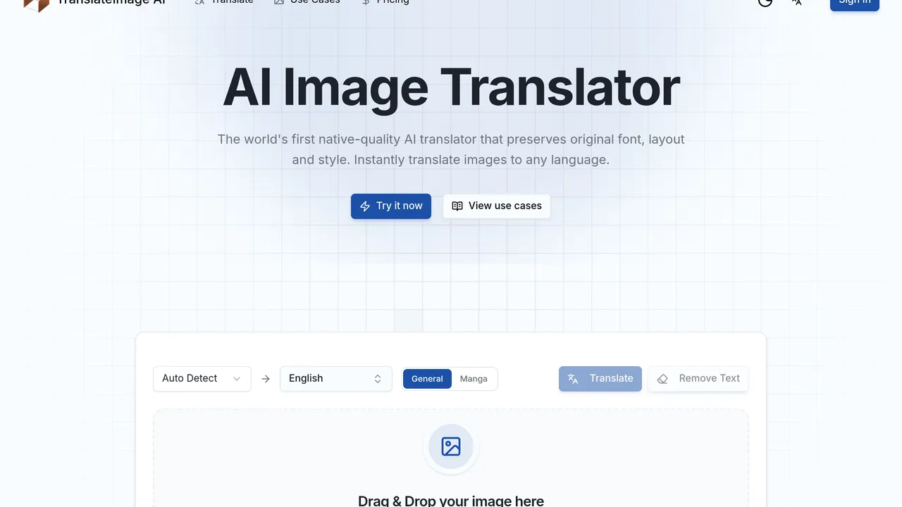 TranslateImage AI — TranslateImage AI translates text in images into 70+ languages while preserving the original font, layout, colors, and style. It also supports batch translation