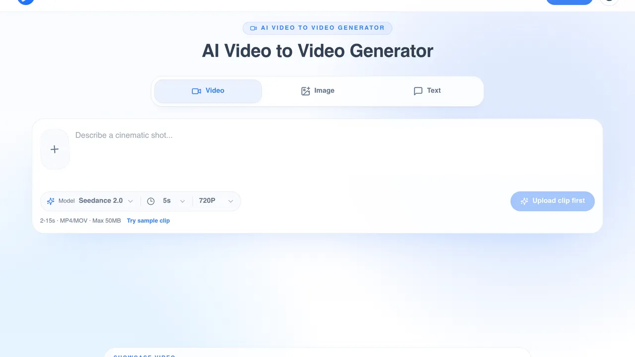 vid2vid — Create AI videos from clips, images, and prompts with vid2vid, enabling video remixes, image animations, and text-to-video transformations.
