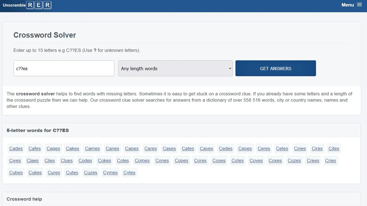 Word Unscrambler — Unscramble Letters to Find Words